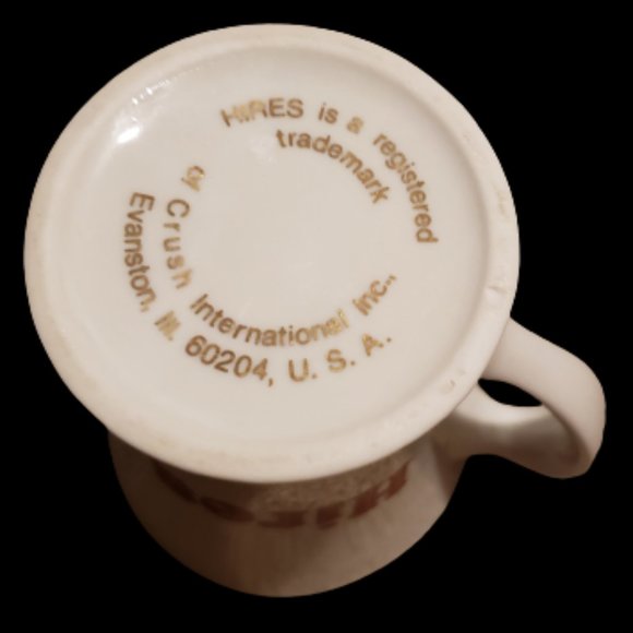 Vintage Hires Rootbeer Tall Coffee Mug Off-White Retro Crush Advertising Tea - Picture 5 of 5